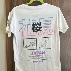 White JAPAN Graphic T-Shirt